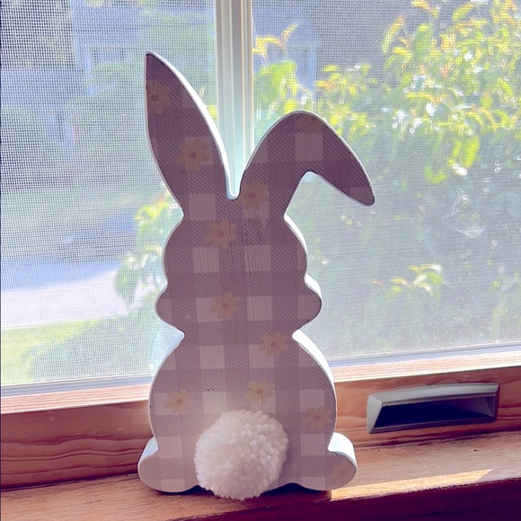 Sixtrees Other - NEW: Plaid Bunny Decor with Pom Pom Tail